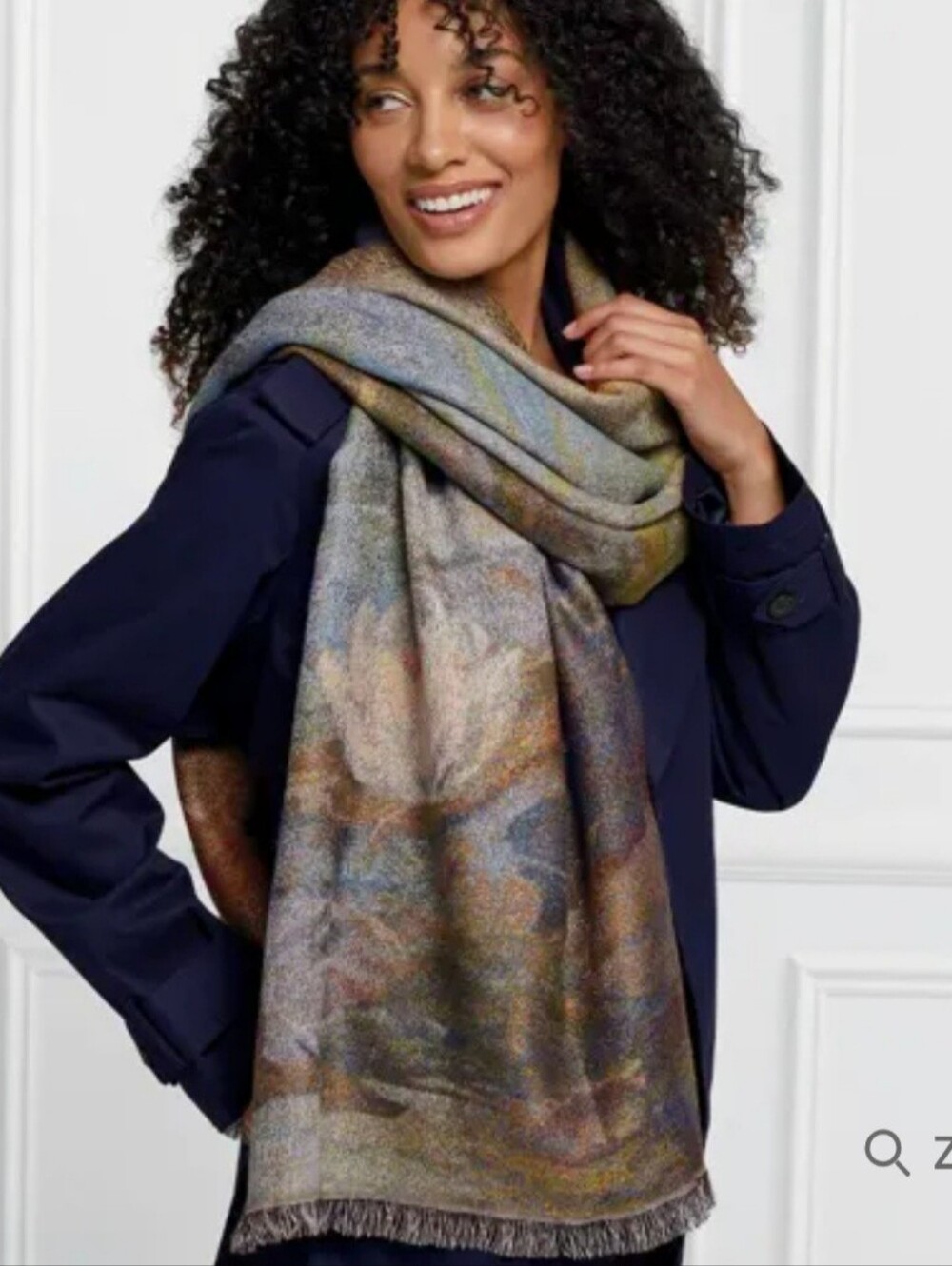 NWT The Met Monet Bridge & Water Lillies Shawl Wrap 79" X 28"